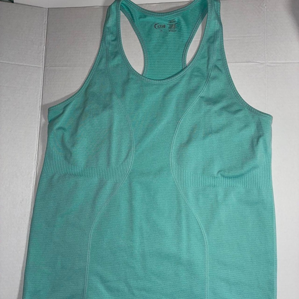 Zyia women's teal XL tank top waist length T-back